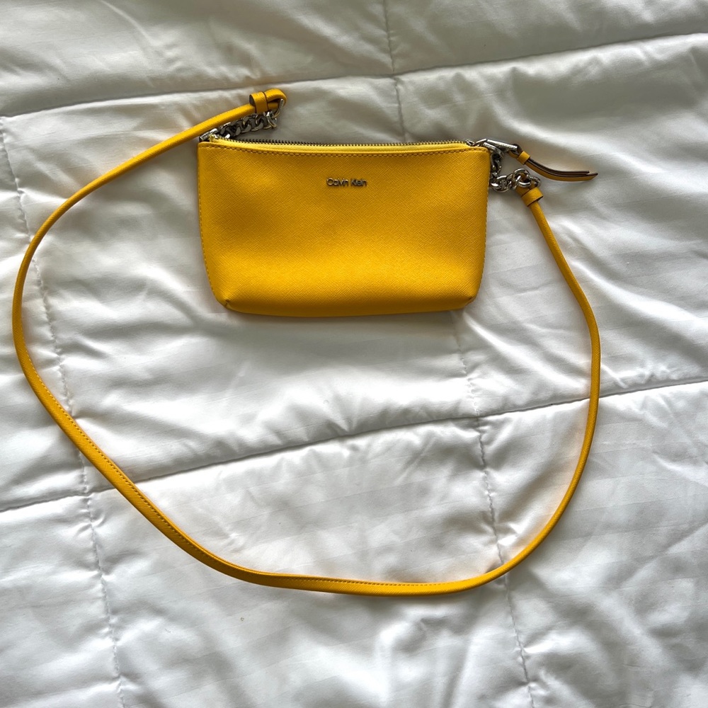 Calvin Klein Yellow Crossbody Purse